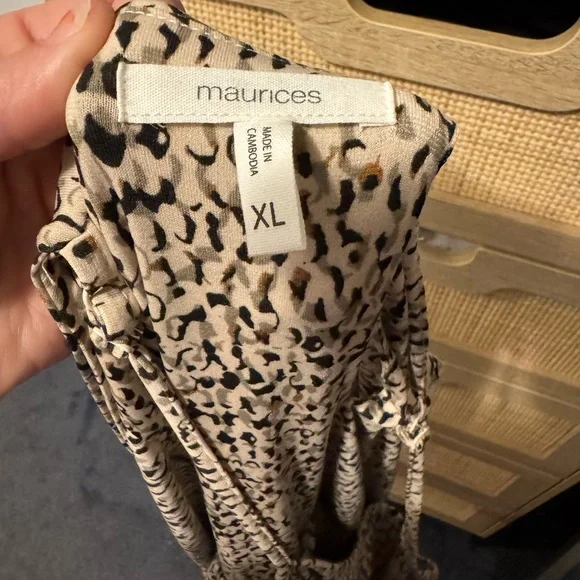 Maurices Patterned Jumpsuit in Black and Cream - Picture 6 of 6